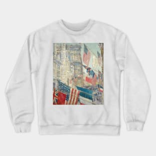 Allies Day May 1917 by Childe Hassam Crewneck Sweatshirt